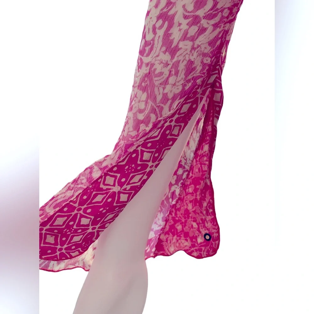 ✨POUPETTE St Barth sheer pink & white long sleeve blouse - Picture 5 of 11